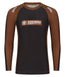 IBJJF Ranked Long Sleeve Rash Guard - Brown
