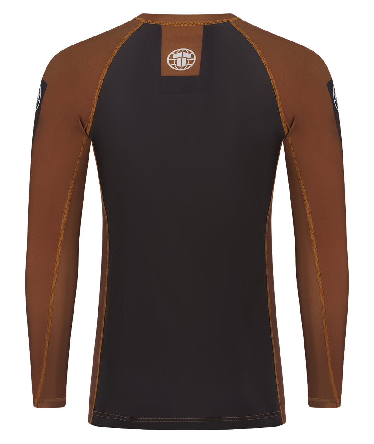 IBJJF Ranked Long Sleeve Rash Guard - Brown