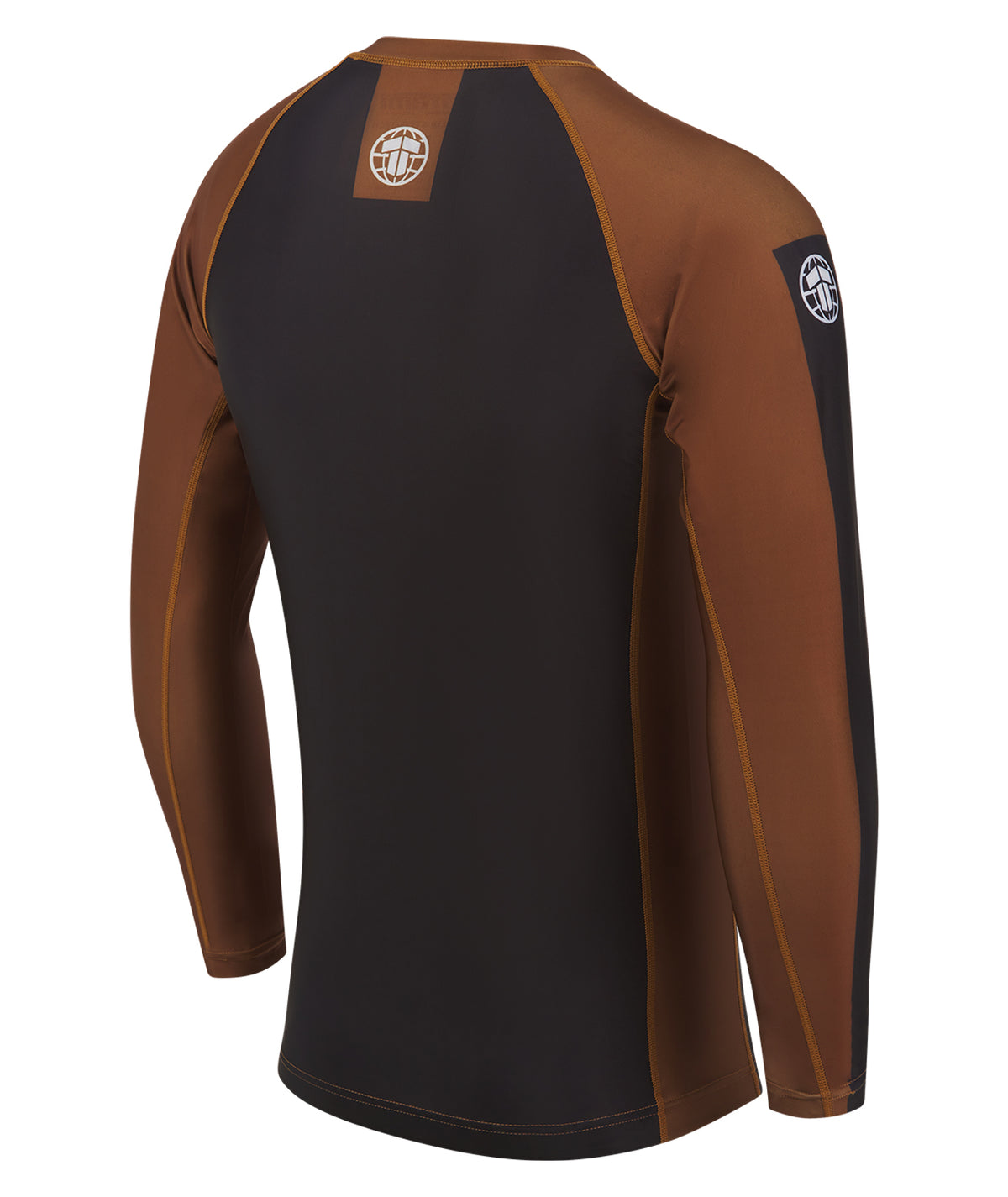 IBJJF Ranked Long Sleeve Rash Guard - Brown