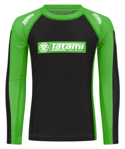 IBJJF Ranked Long Sleeve Rash Guard - Green