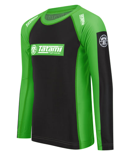 IBJJF Ranked Long Sleeve Rash Guard - Green