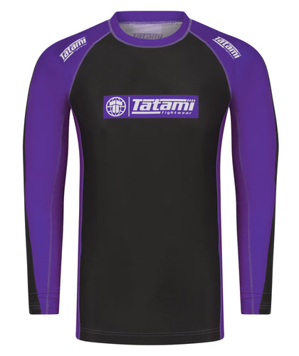 IBJJF Ranked Long Sleeve Rash Guard - Purple