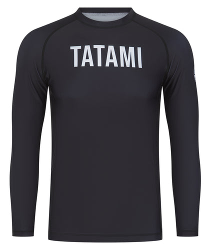Mens Helena Ranked Long Sleeve Rash Guard - Black