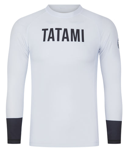 Mens Helena Ranked Long Sleeve Rash Guard - White