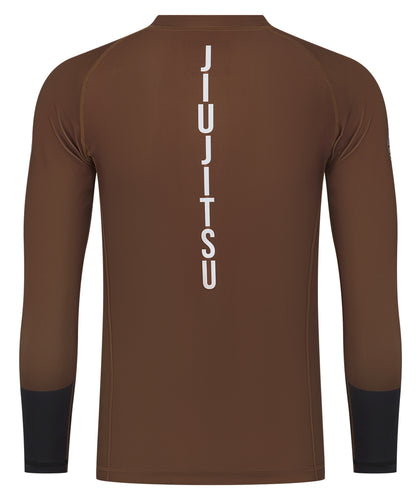 Mens Helena Ranked Long Sleeve Rash Guard - Brown