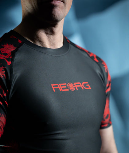 Reorg The World Rash Guard - Black & Red