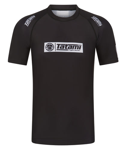 IBJJF Ranked Short Sleeve Rash Guard - Black