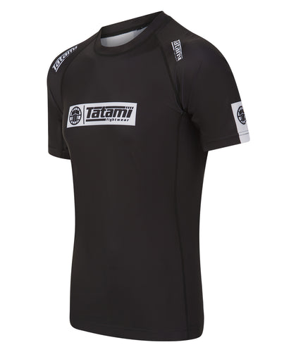 IBJJF Ranked Short Sleeve Rash Guard - Black