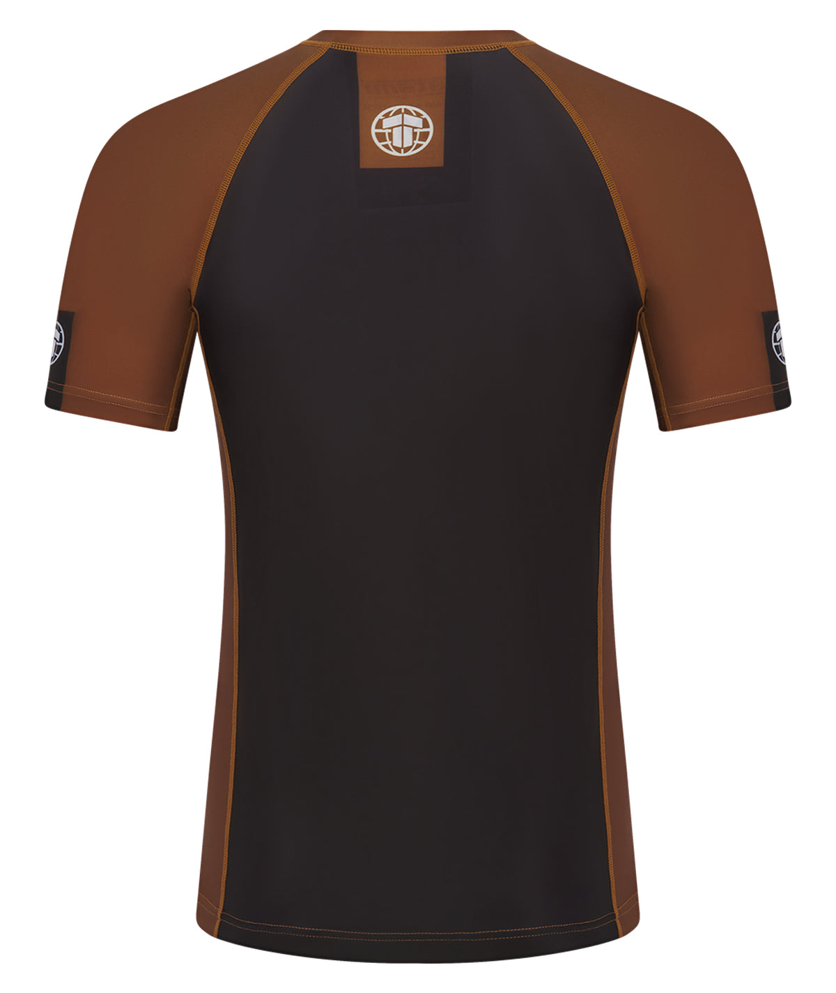 IBJJF Ranked Short Sleeve Rash Guard - Brown