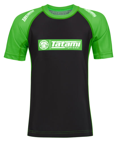 IBJJF Ranked Short Sleeve Rash Guard - Green