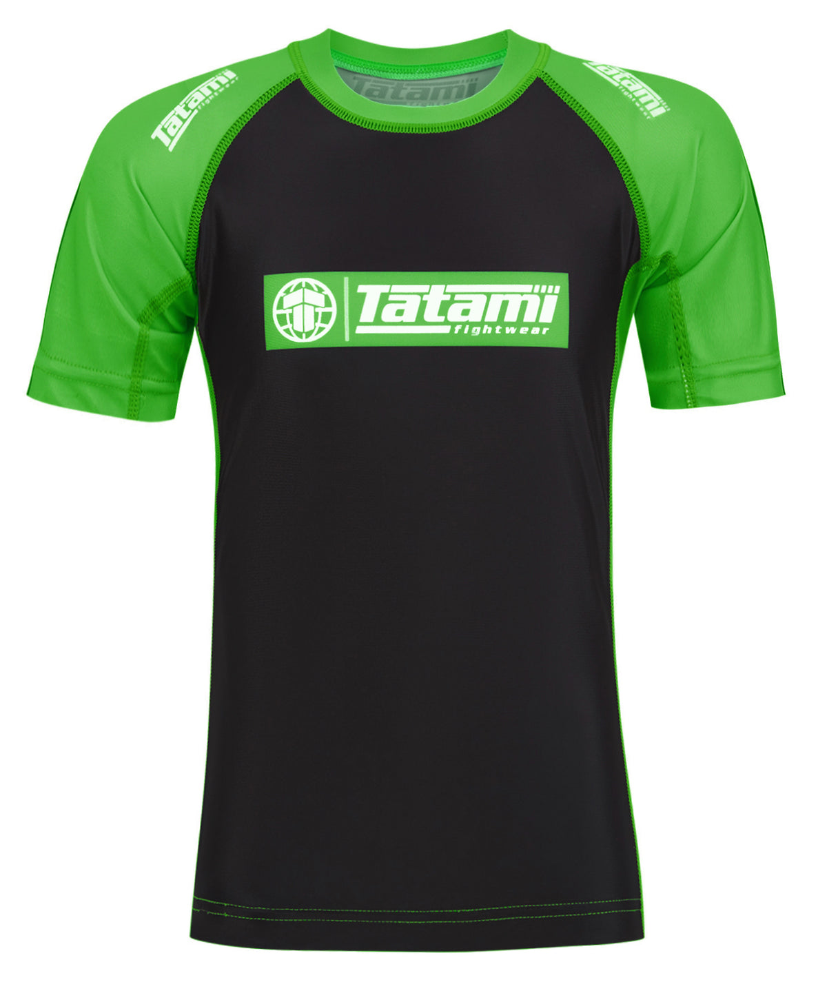 IBJJF Ranked Short Sleeve Rash Guard - Green