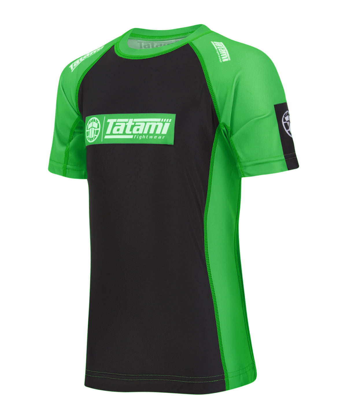 IBJJF Ranked Short Sleeve Rash Guard - Green