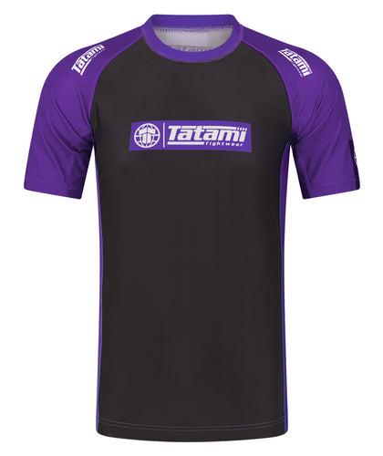 IBJJF Ranked Short Sleeve Rash Guard - Purple