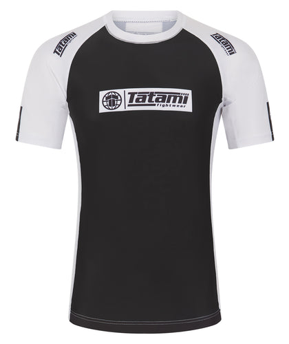 IBJJF Ranked Short Sleeve Rash Guard - White
