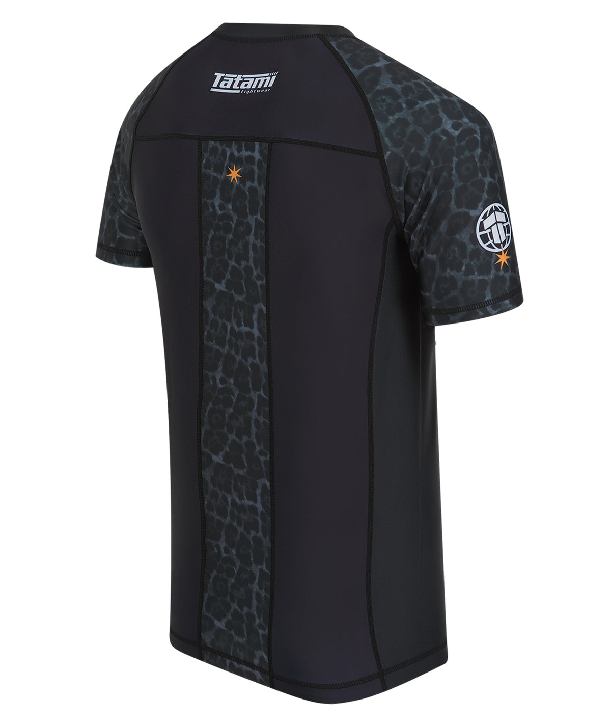 Tatami Short Sleeve Rash Guard - Black Leopard