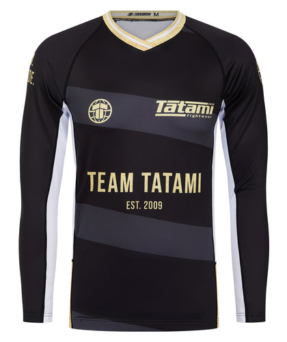 Team Tatami Long Sleeve Rash Guard - Black & Gold