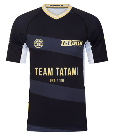 Team Tatami Short Sleeve Rash Guard - Black & Gold