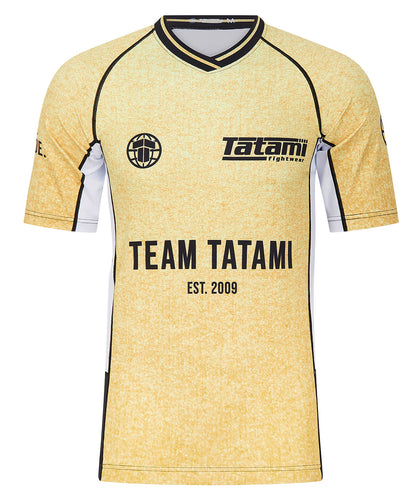 Team Tatami Short Sleeve Rash Guard - Gold
