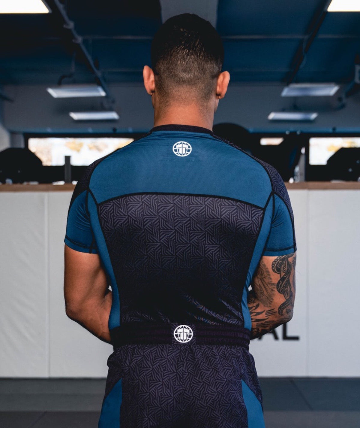 Dimension Short Sleeve Rash Guard - Petrol Blue