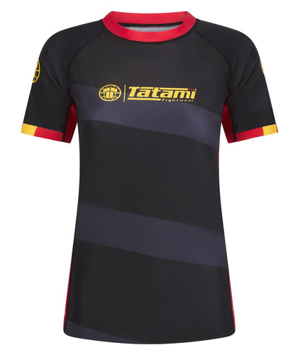 Ladies Tatami Nomad Rash Guard - Black & Red