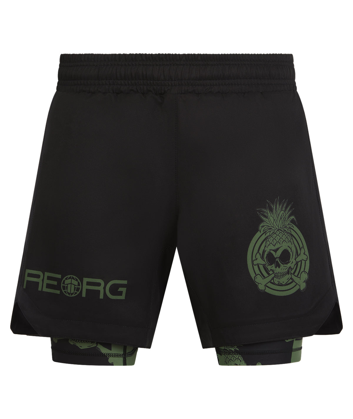 Reorg Hybrid Shorts - Khaki Striped