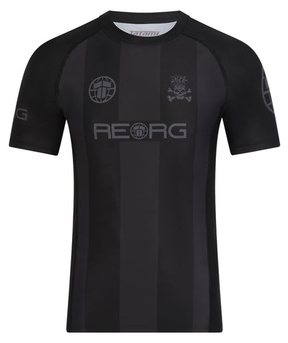 Reorg Striped Rash Guard - Black & Grey