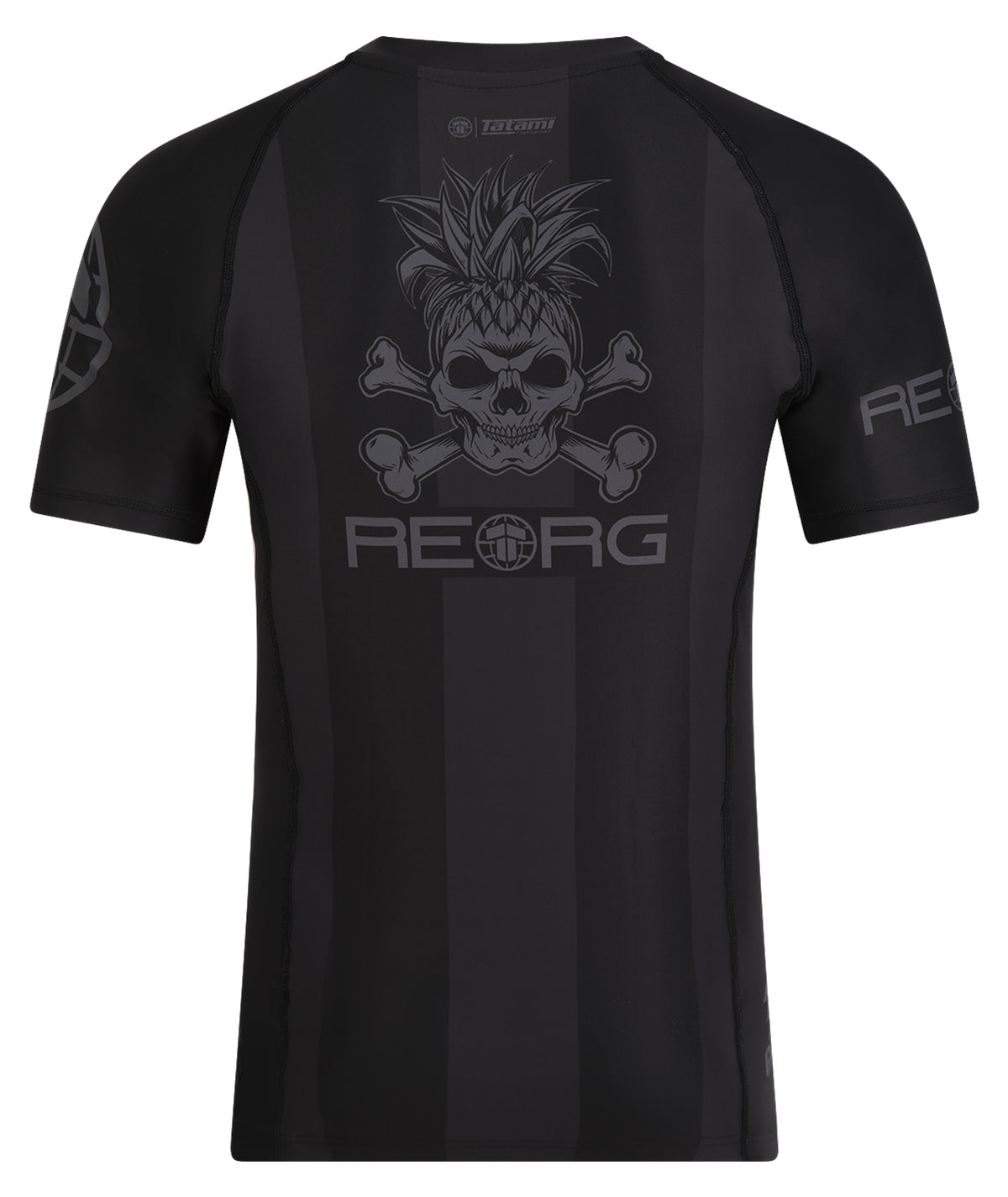 Reorg Striped Rash Guard - Black & Grey