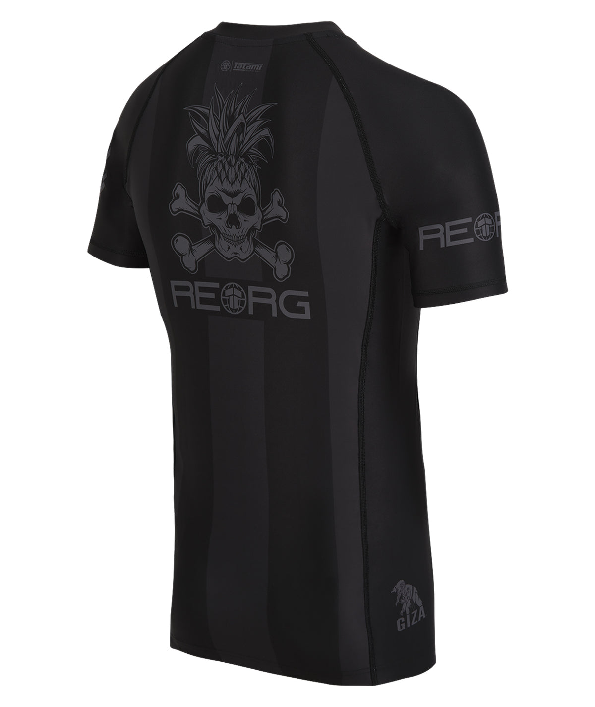 Reorg Striped Rash Guard - Black & Grey