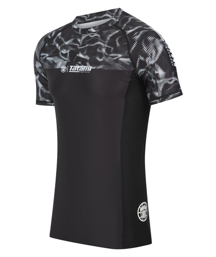 Smoke Short Sleeve Rash Guard - Black
