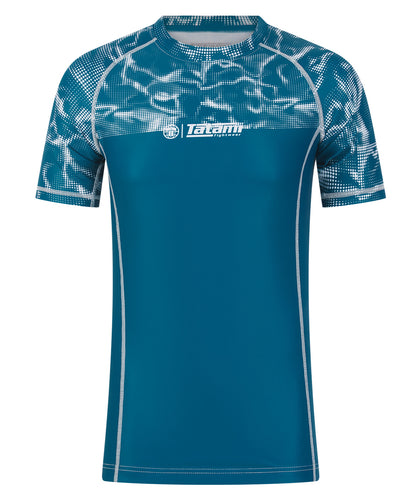 Smoke Short Sleeve Rash Guard - Teal