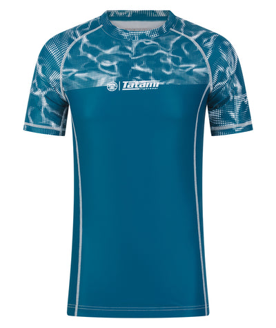 Smoke Short Sleeve Rash Guard - Teal