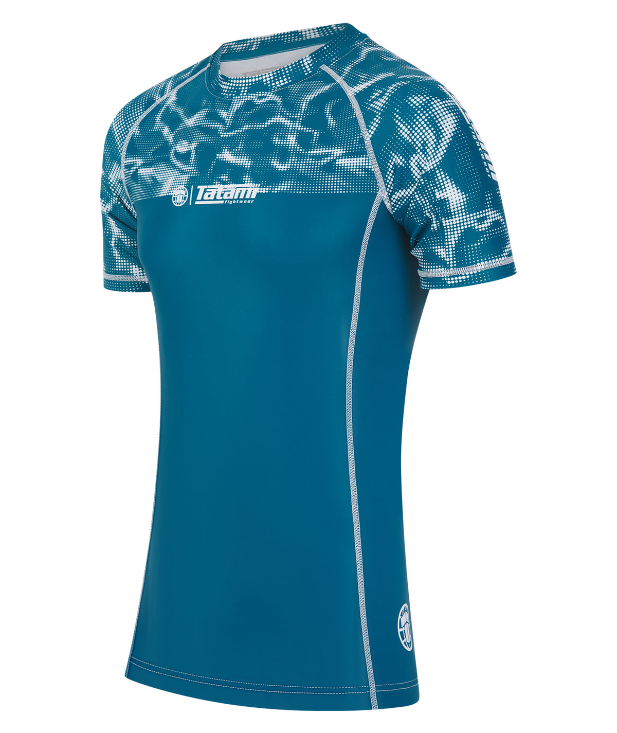 Smoke Short Sleeve Rash Guard - Teal