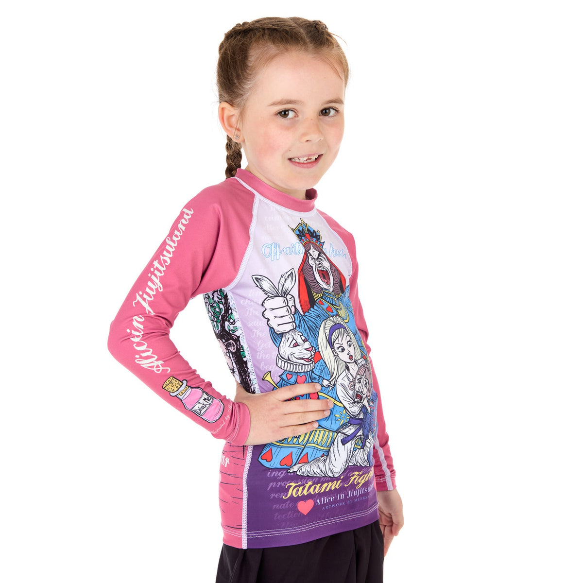 Kids Meerkatsu Alice in Jiu-Jitsu Land Rash Guard