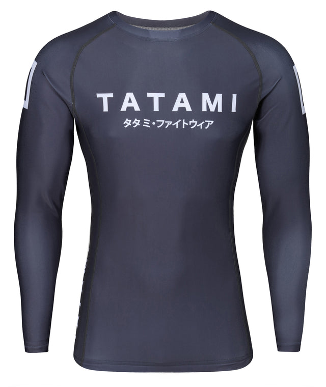 Image of Tatami Fightwear Katakana Long Sleeve Rash Guard - Grey