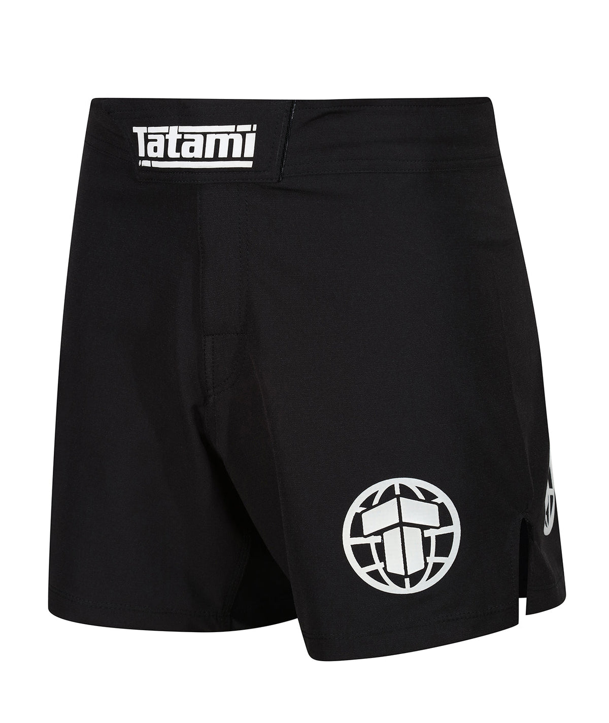Tatami Pro Grappling Shorts - White on Black