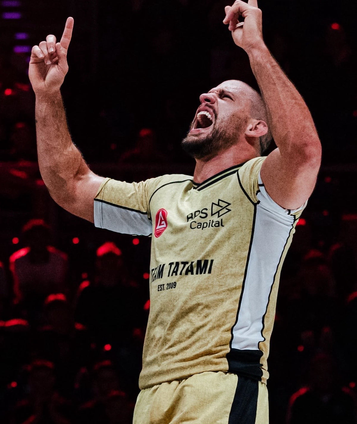 Team Tatami Short Sleeve Rash Guard - Gold